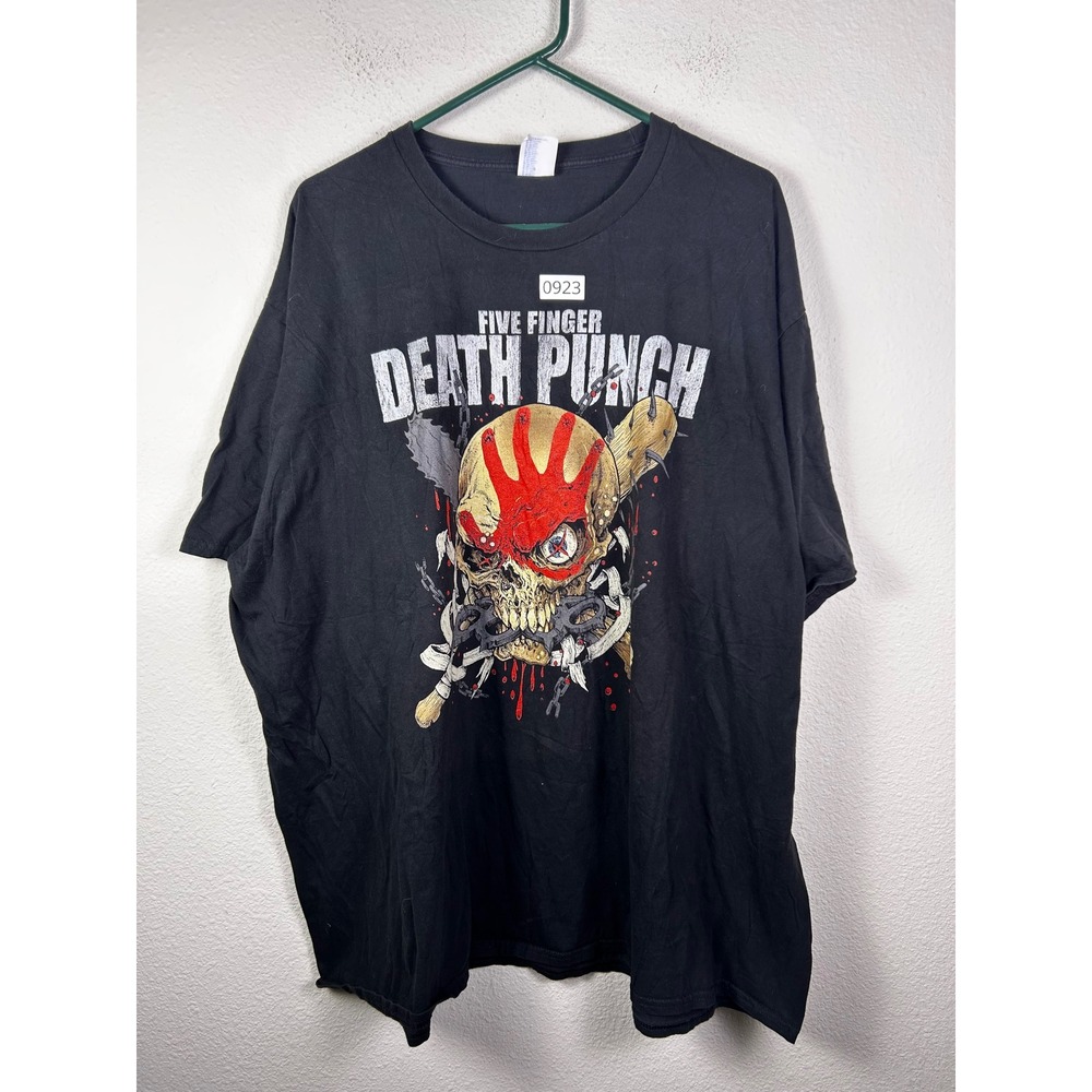Five Finger Death Punch Band T-Shirt Mens 4XL Black Graphic Tee Port & Company